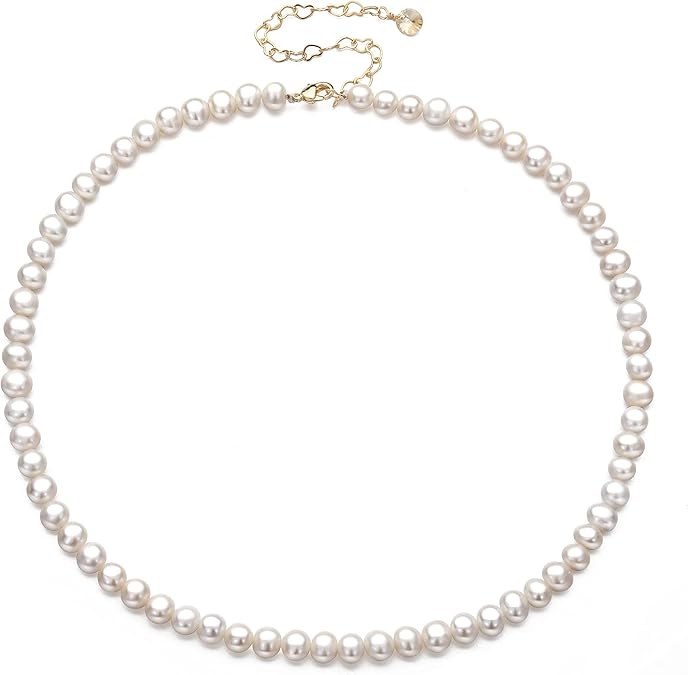 61Nxn+p6yiL._AC_SY675_ Classic Handmade Pearl Choker Necklace
